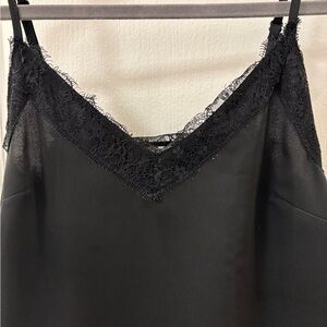 Topshop Black Lace Detail Cami Camisole Top